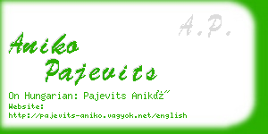 aniko pajevits business card